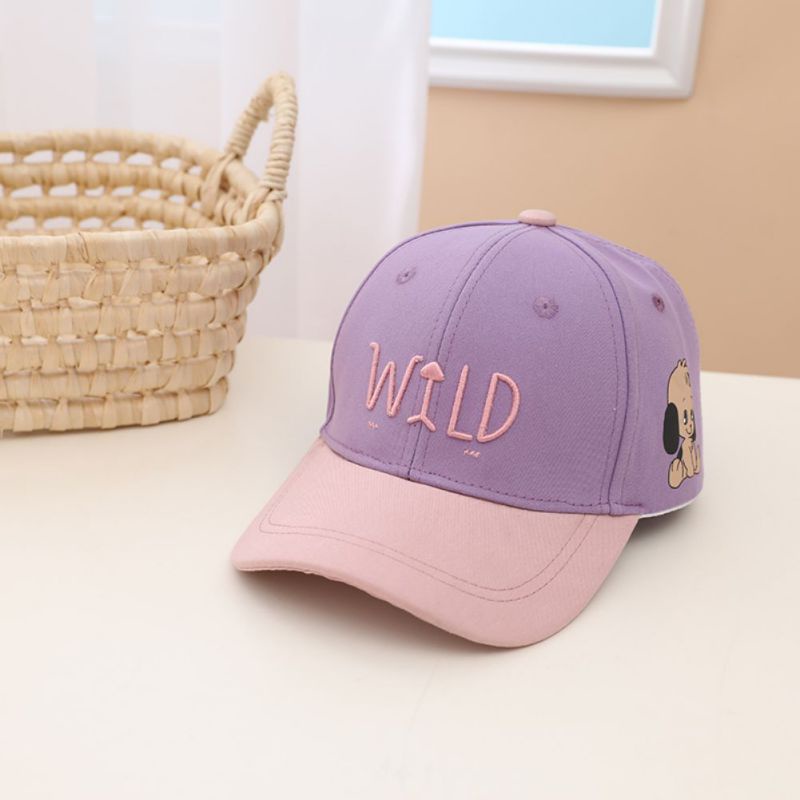 Mũ lưỡi trai chống nắng thêu họa tiết hoạt hình thời trang dễ thương cho bé