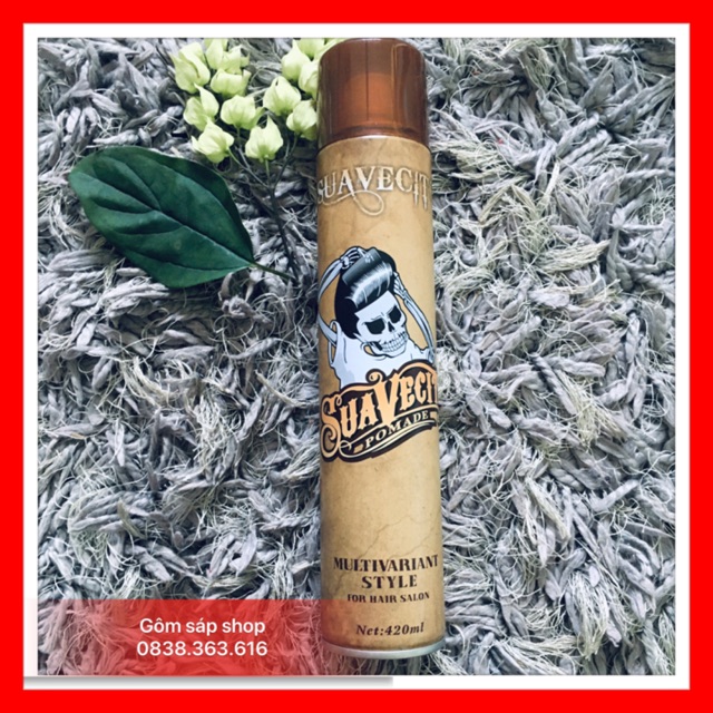 Gôm xịt tóc nam suavecito 420ml kèm sáp vuốt tóc osis thrill 3 chuẩn salon