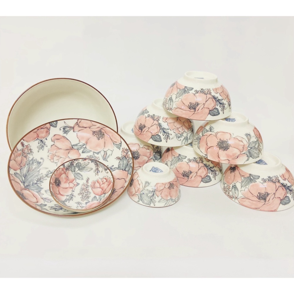 [HÀNG CAO CẤP]Bộ chén đĩa sứ cao cấp phong cách Nhật Bản 10 chi tiết,hoa văn sắc xưa giả cổ, Bộ đồ ăn Bát Tràng New