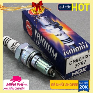 Bugi NGK Iridium CR8EHIX-9 mã3797 cho SH nhập Ý 125 150; CBR 250 400 600 1000 (Iridium, bạch kim cho xe Honda chân côn