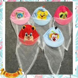 Mũ kèm khăn che chắn bé khỏi ánh nắng gay gắt,tạo phong cách thời trang đáng yêu cho bé [FREE SHIP]