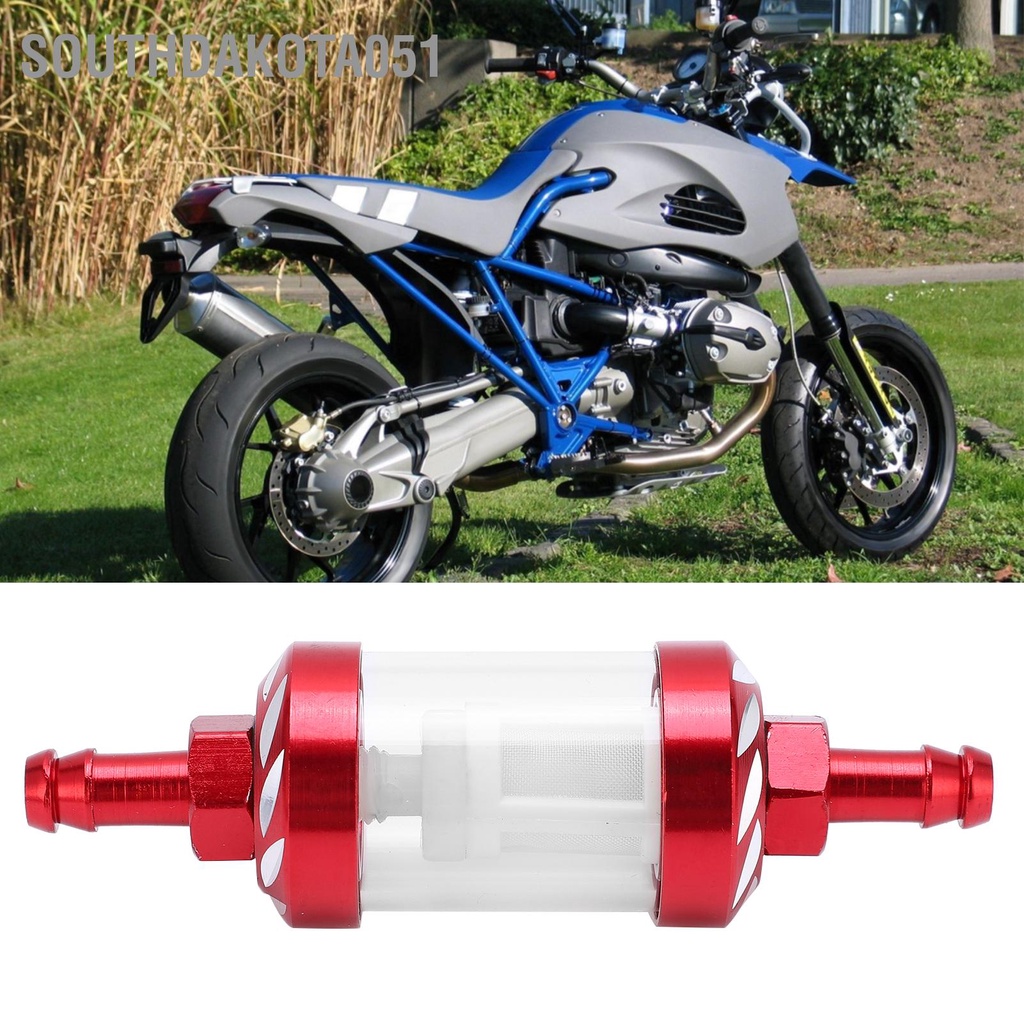 Southdakota051 Bộ lọc nhiên liệu thủy tinh Vỏ hợp kim nhôm Thay thế cho ô tô ATV SUV Xe máy đạp hầm hố