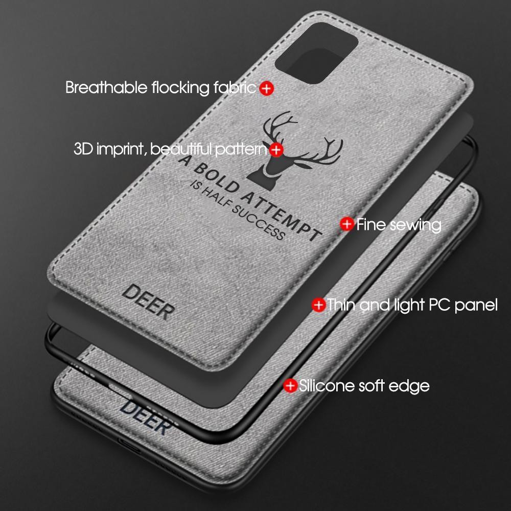 Ốp điện thoại vải mềm chống sốc in hình hươu vintage cho Xiaomi Mi 11T Pro 11 Lite 5G NE