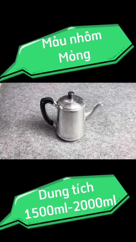 Ấm nhôm pha trà dung tích 500ml - 1500ml - 2000ml dùng làm bình pha trà quán cafe nhôm KNY SHOP | BigBuy360 - bigbuy360.vn