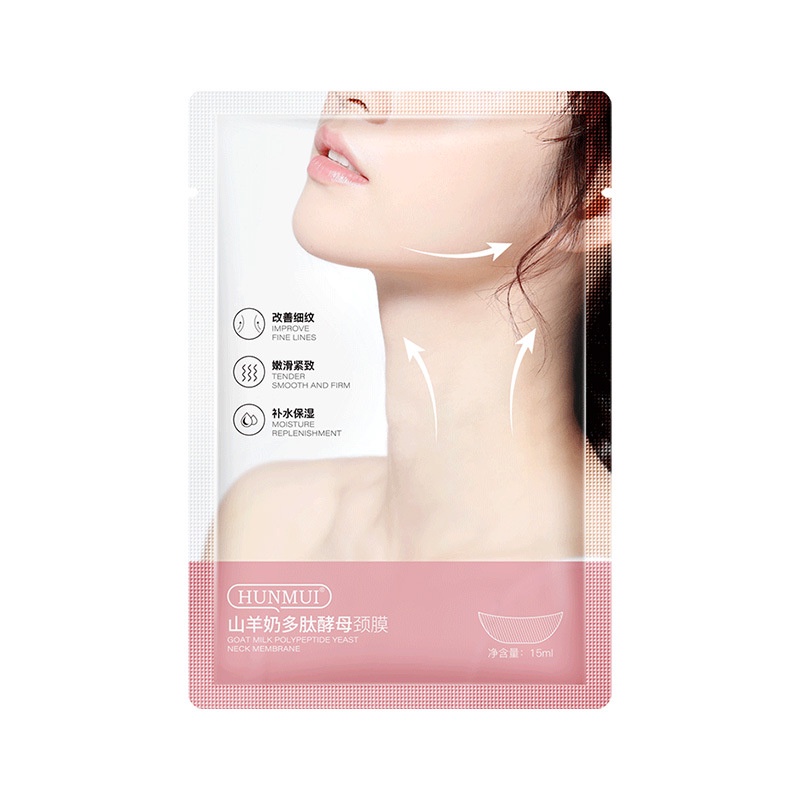Mặt Nạ Cổ Từ Sữa Dê Hunmui Dưỡng Ẩm Làm Săn Chắc Da Cổ 15ml