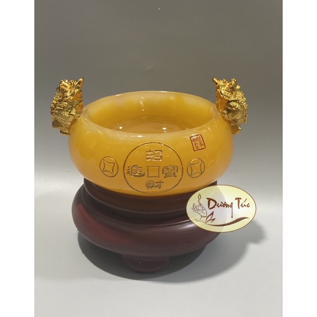 Bát Tụ Bảo ( Tụ Bảo Bồn , Hũ Vàng ) Bằng Ngọc, Chiêu Tài Lộc Phong Thuỷ