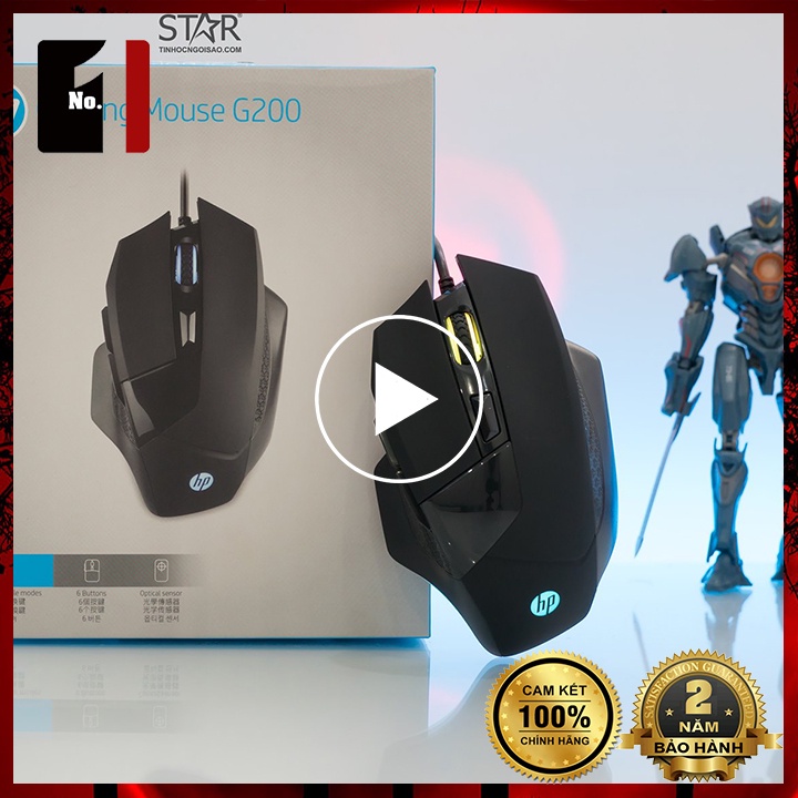 Chuột Gaming Máy Tính Chính Hãng HP G200 Led Rgb Chuột Vi Tính Laptop Pc Chơi Game Có Dây
