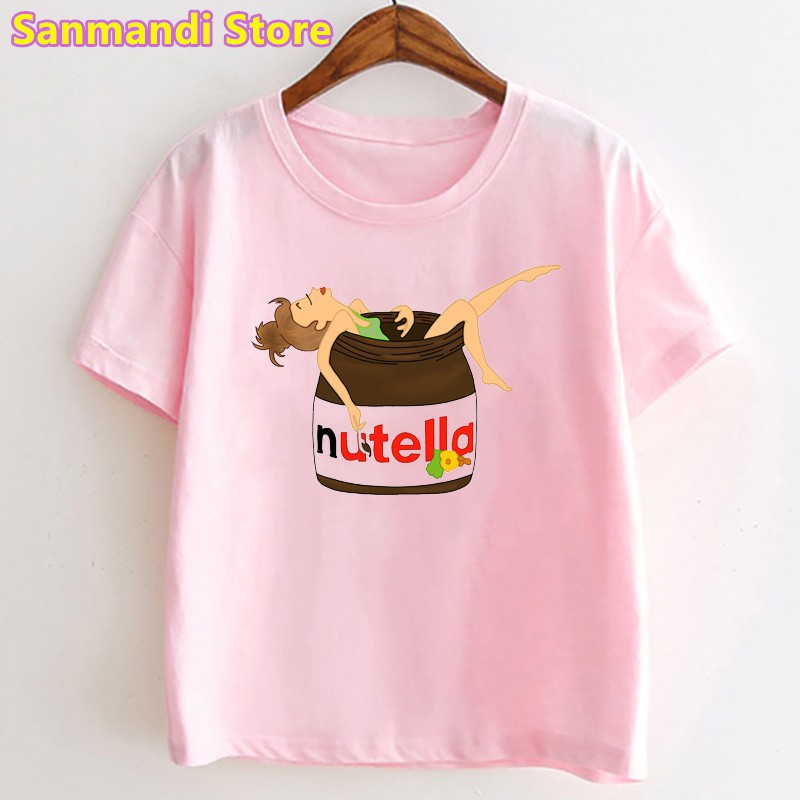 TUMBLR Áo Thun In Hình Nutella Phong Cách Harajuku Thời Trang Mùa Hè Cho Bé