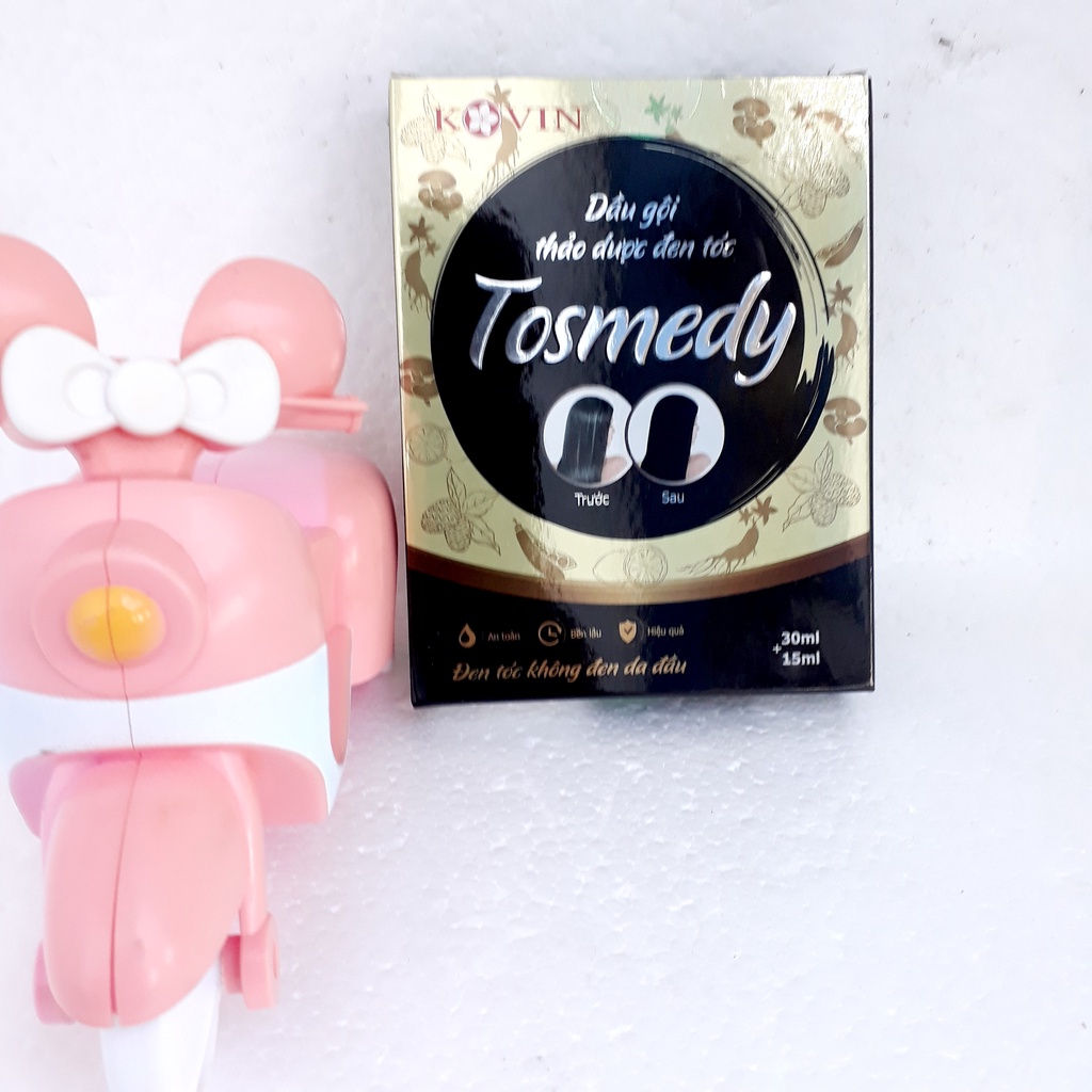 Dầu gội thảo dược đen tóc TOSMEDY, giúp tóc đen tự nhiên, bóng đẹp và khỏe tóc; dưỡng tóc và phục hồi tóc, lưu hương lâu