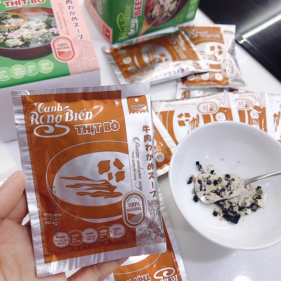 Canh rong biển đậu hủ, tôm, hến, thịt bò, miso Asuzac Foods | BigBuy360 - bigbuy360.vn