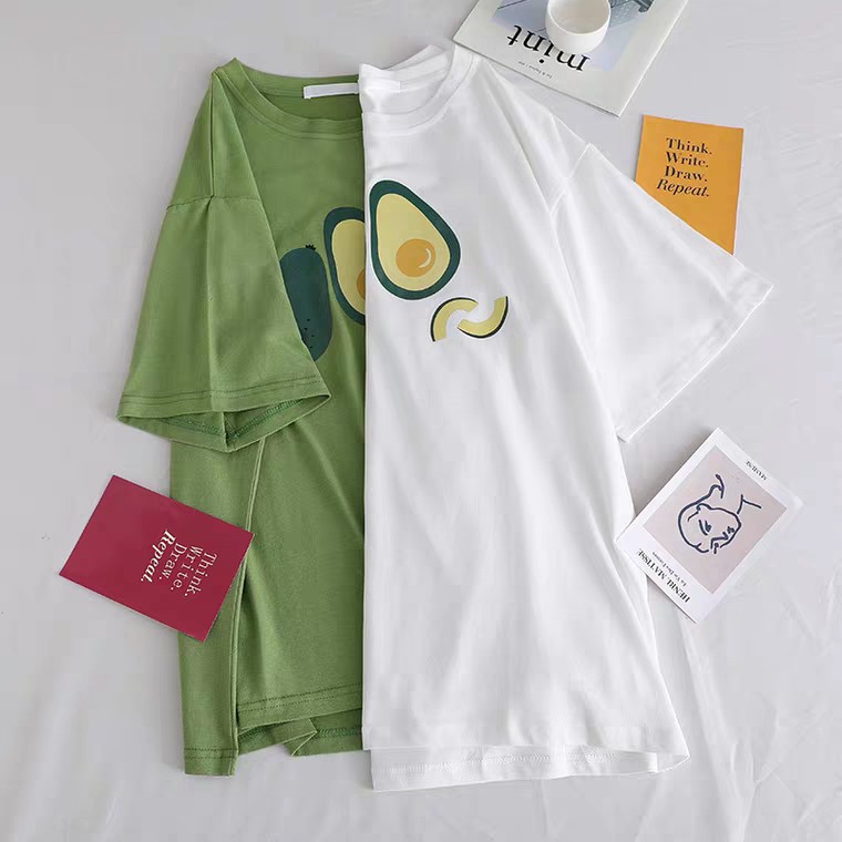 Áo Thun Tay Lỡ Trái Bơ Bổ Đôi Siêu Dễ Thương – Form Rộng Freesize | BigBuy360 - bigbuy360.vn