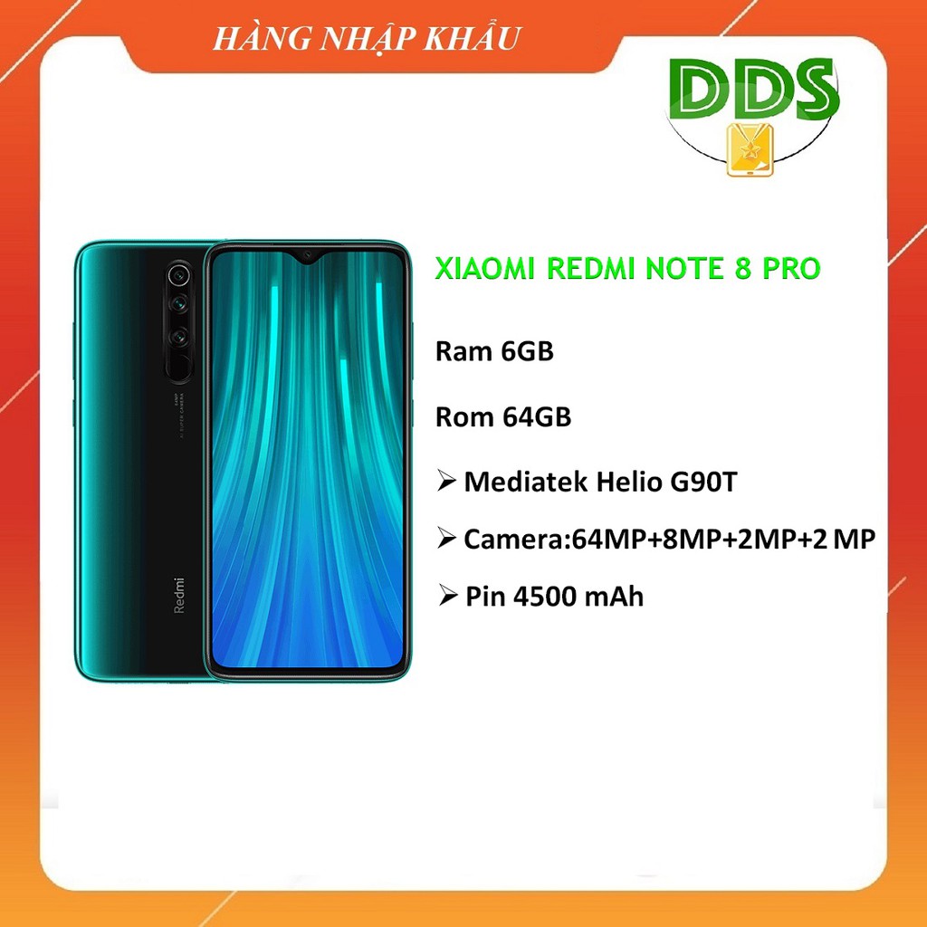 Điện thoại Xiaomi Redmi Note 8 Pro 64GB 6GB - nhập khẩu | BigBuy360 - bigbuy360.vn