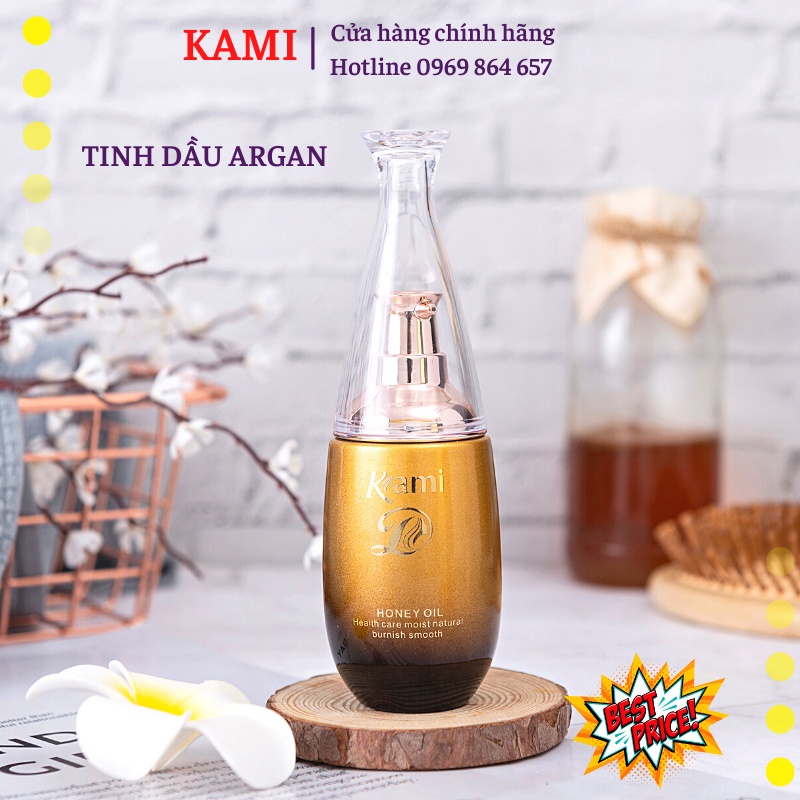  Tinh Dầu Dưỡng Bóng Tóc Argan Oil Collagen Kami cao cấp, không bí bết da đầu