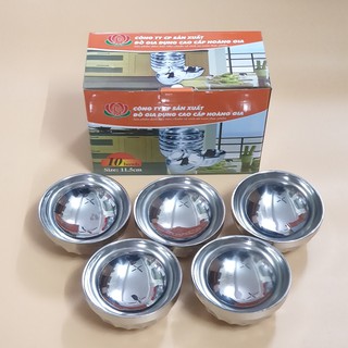 Chén bát inox 2 lớp cách nhiệt Hoàng Gia mẫu xoắn cỡ 11- 14 -16-18-20cm