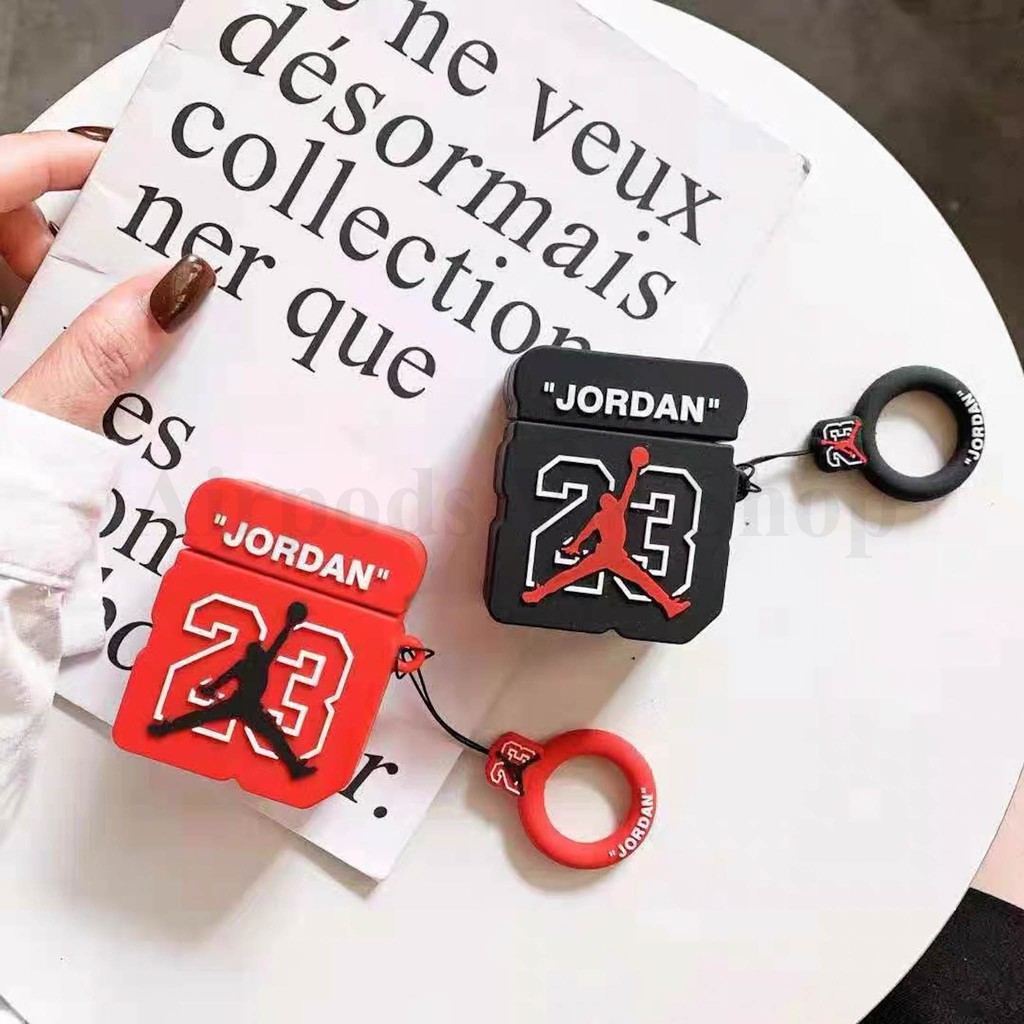 Ốp case Airpods 1/2, i11, i12.... Jordan 23 bóng rổ silicon 3d cao cấp