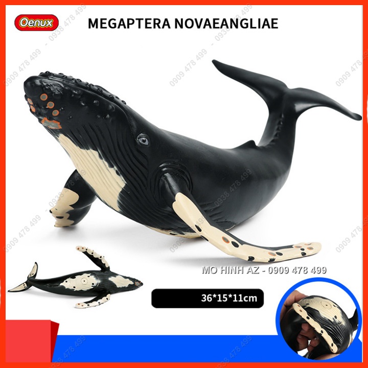 Mô Hình Cá Voi Lưng Gù Nhựa Mềm Size Lớn - 4706.2