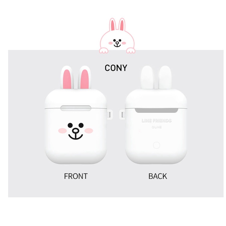 Vỏ Bảo Vệ Hộp Sạc Tai Nghe Airpods 1 2 Họa Tiết Hoạt Hình LINE FRIENDS Dễ Thương