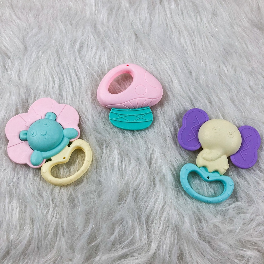 (Flash Sale)  Set 7 món đồ chơi xúc xắc gặm nướu 9Baby - Amina