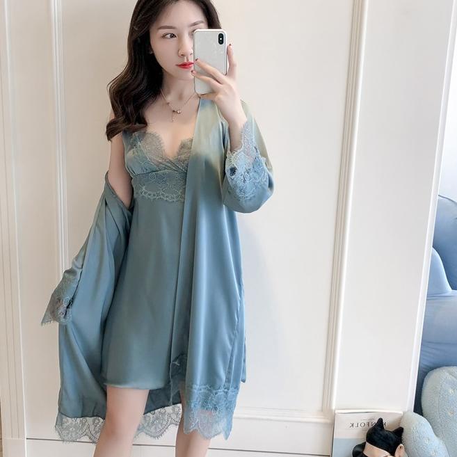 Quảng Cáo 1.1 (RA-1291)|Áo Choàng Ngủ/ Áo Choàng Kimono Lụa 2 Trong 1 Loại 1910 / Sesingan / Áo Choàng Ngủ | BigBuy360 - bigbuy360.vn