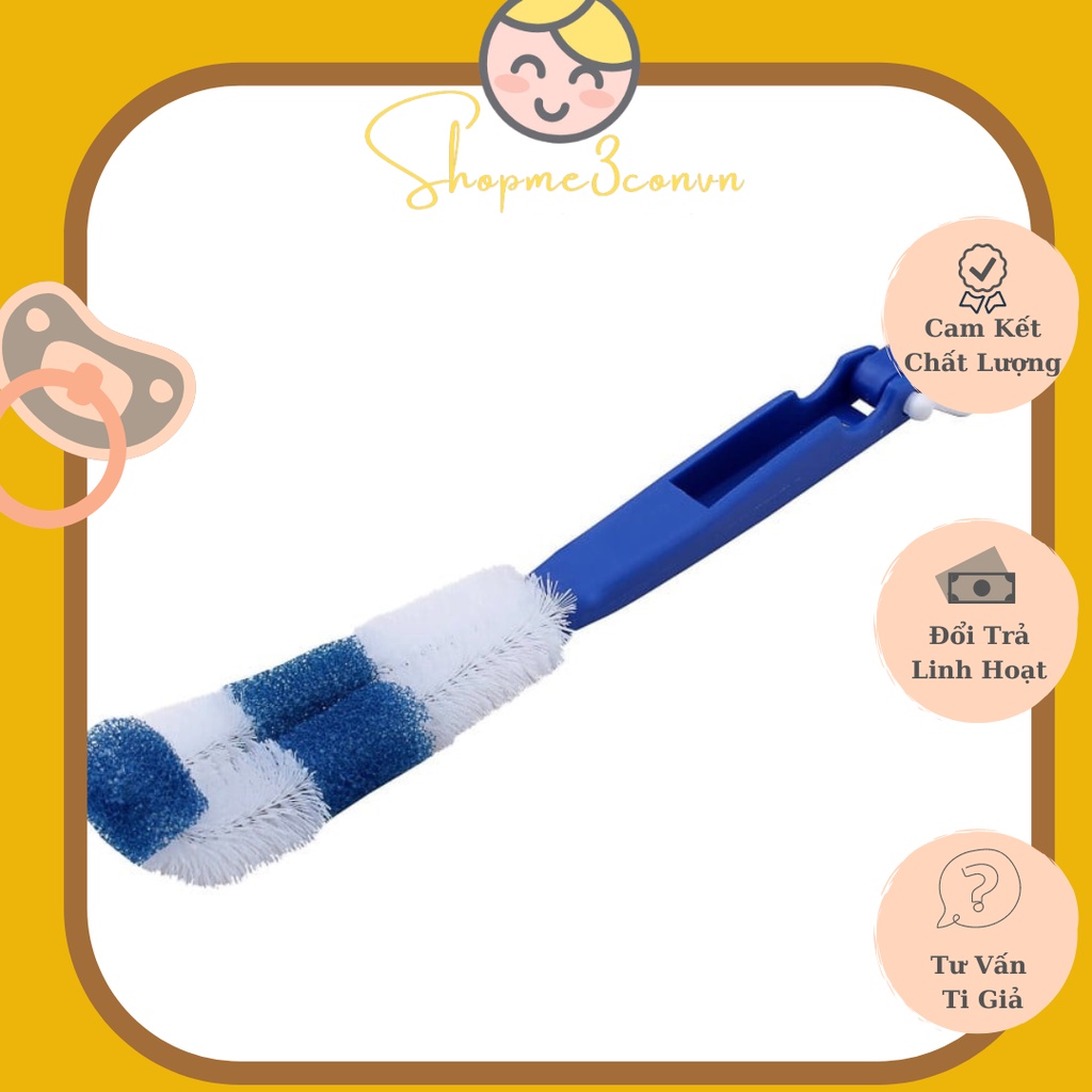 Chổi Cọ Bình Sữa Và Núm Ty Đầu Có Mút Farlin BF257 ( Cọ thẳng không xoay )