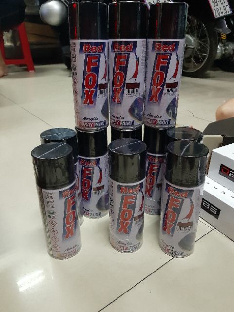 Sơn đen mờ RED FOX thái lan