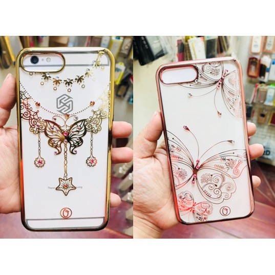 Ốp lưng dẻo Meephong đính đá cho Iphone 7/8 plus - Hình bướm