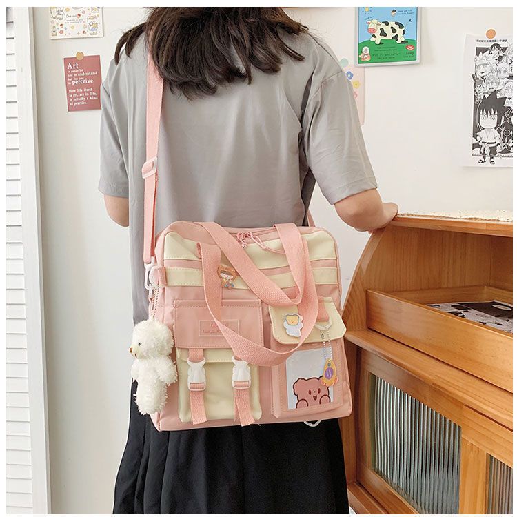 Túi Xách Đeo Chéo Một Bên Vai Sức Chứa Lớn Nhỏ Gọn Tươi Mới Cho Nữ @ -