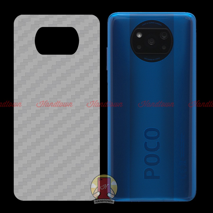 Miếng dán lưng cacbon XIAOMI POCO X3 / X3 NFC Pro Bảo Vệ Mặt Lưng Máy Chống Trầy