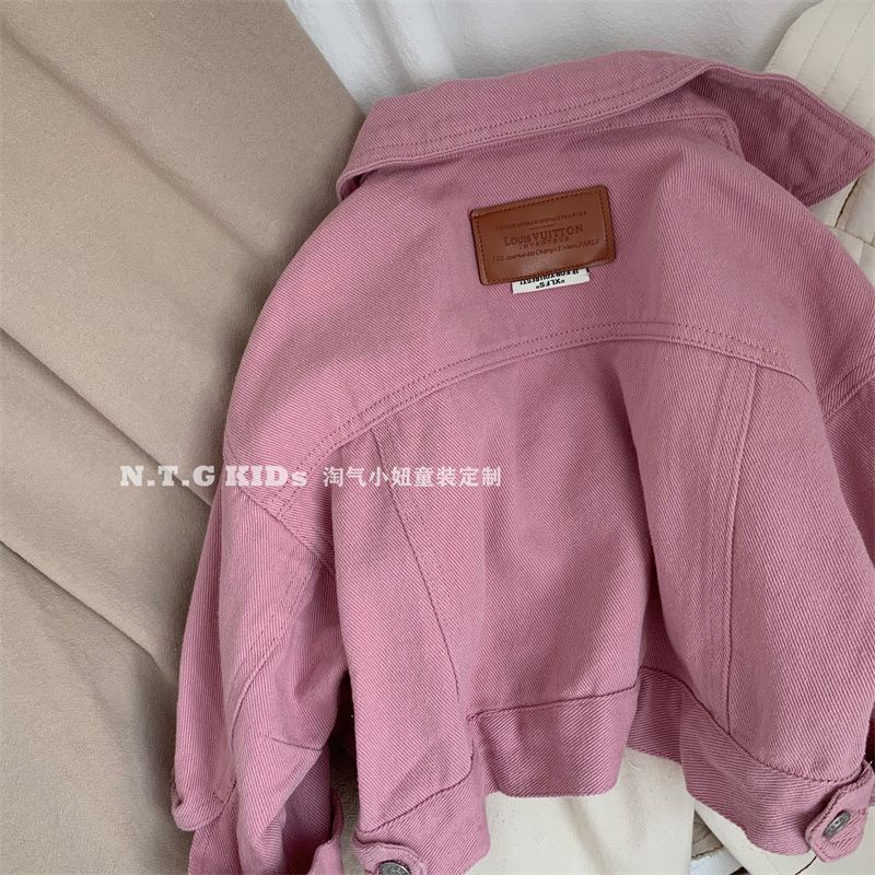Áo Khoác Denim Mềm Mại Thời Trang Mùa Xuân Hàn Quốc 22 Màu Hồng Xinh Xắn Dành Cho Bé Trai Và Bé Gái