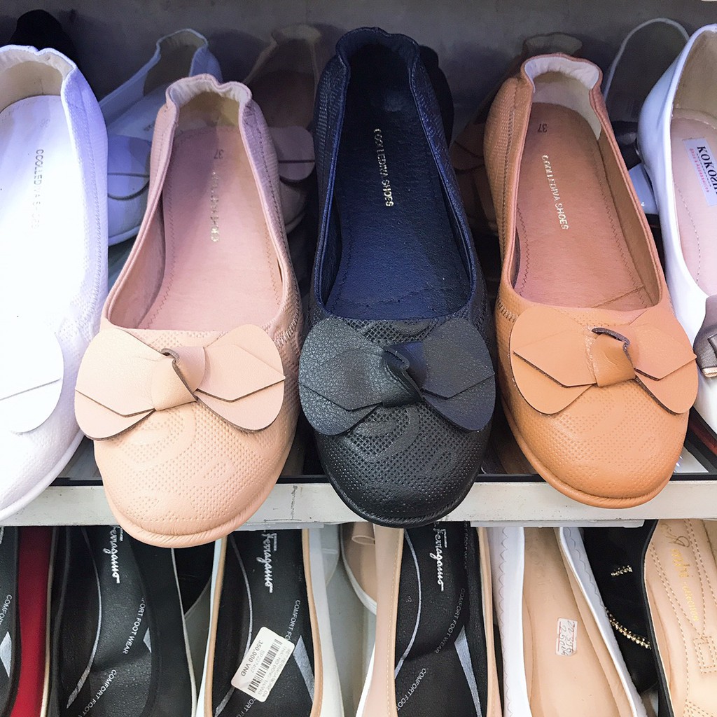 Giày bệt búp bê nữ da thật hàng VNXK bao đổi trả thoải mái form chuẩn Suvn