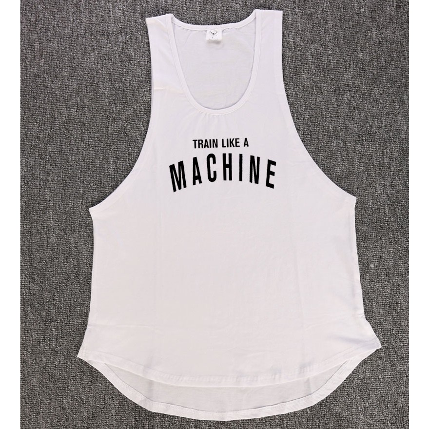 Áo thun ba lỗ hoạ tiết in thiết kế dáng rộng thoải mái năng động