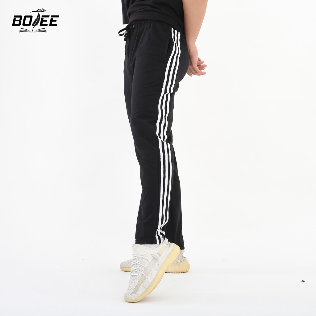 Quần dài thể thao 3 sọc BOTEE unisex nam nữ ống suông