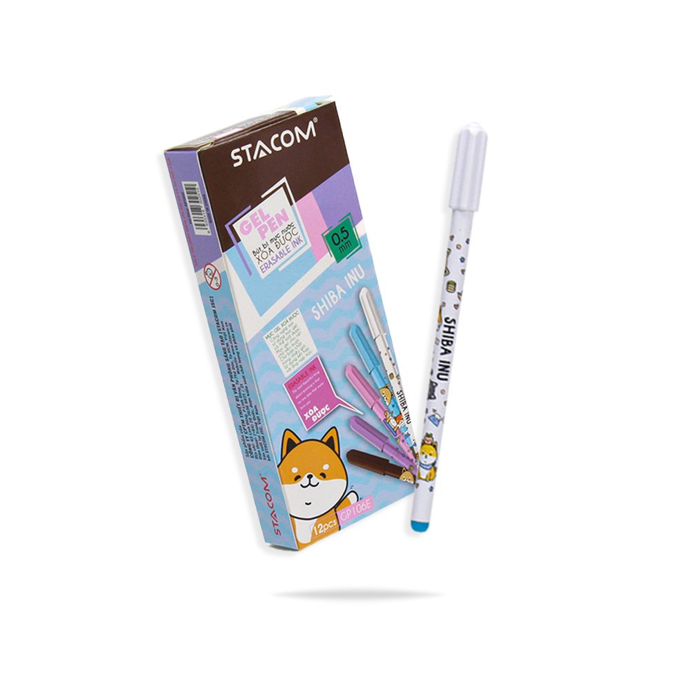 Bút mực gel xóa được đầu 0.5mm nắp đậy STACOM - GP106E