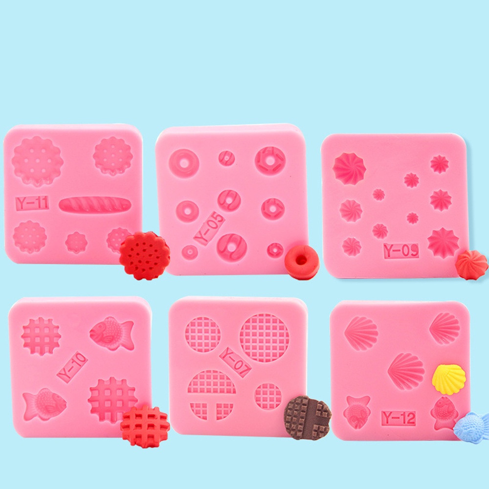 1 Khuôn Silicone Làm Bánh Quy / Sô Cô La Họa Tiết Vỏ Sò / Chấm Bi Màu Hồng