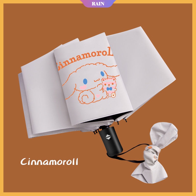 SANRIO Dù Gấp Tự Động Chống Tia Uv In Họa Tiết Hoạt Hình Kuromi Hello Kitty