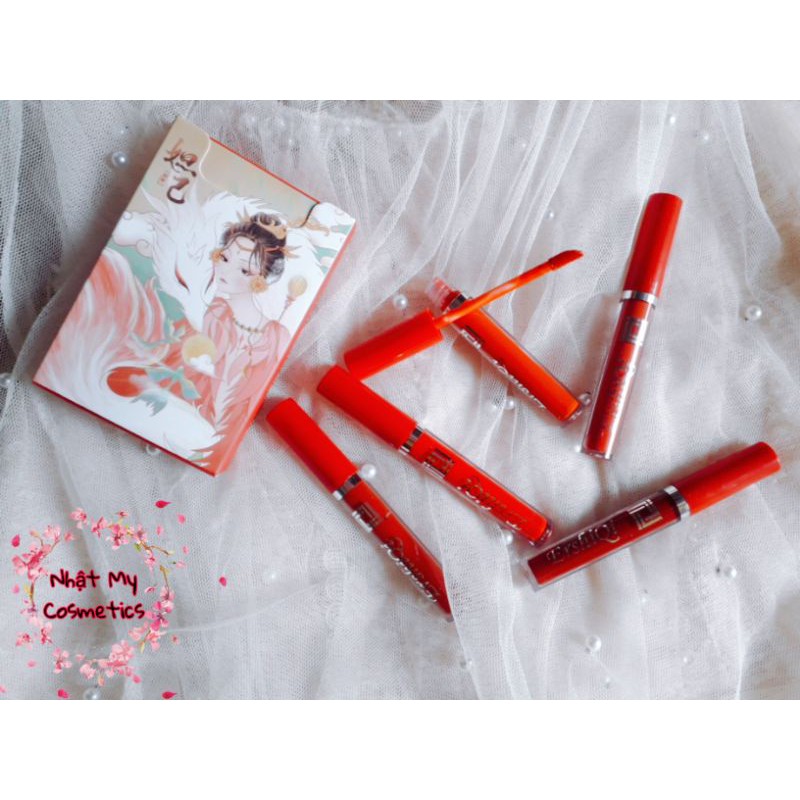 (HÀNG NỘI ĐỊA TRUNG) Sét son 5 cây Muge Leen cổ trang cô gái đỏ | BigBuy360 - bigbuy360.vn