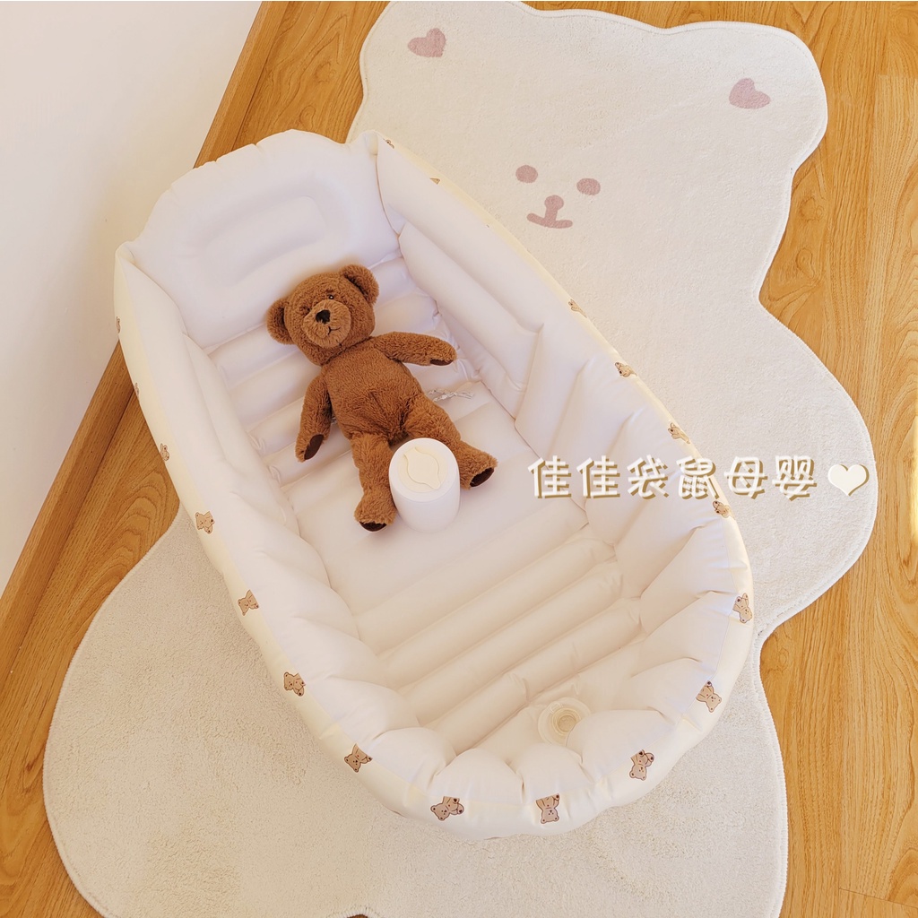 Chậu Tắm Bể Tắm Bơm Hơi Cách Hàn Quốc Gấp Gọn Dễ Dàng Tiện Lợi Cho Bé