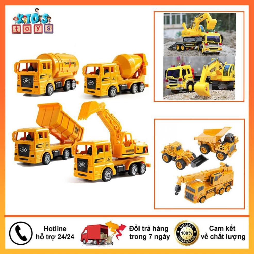 Xe mô hình bộ 4 xe xây dựng cho trẻ