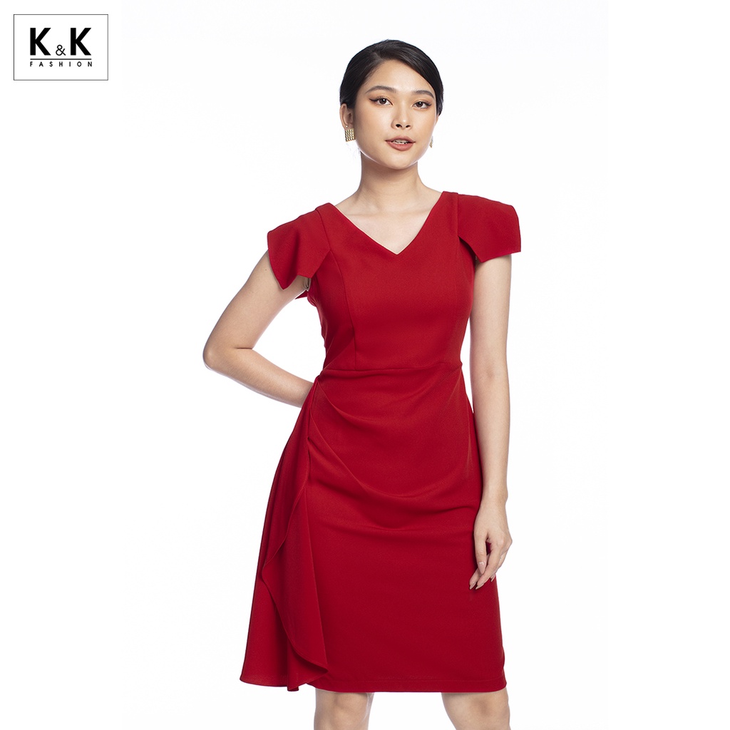 Đầm Dự Tiệc Sang Trọng K&K Fashion KK105-20 Màu Đỏ Dáng Chữ A | BigBuy360 - bigbuy360.vn