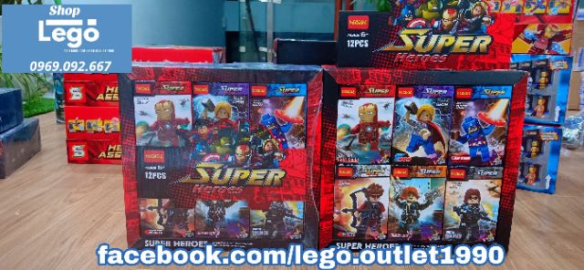 Xếp hình Iron man Thor Captain America Hawkeye Black widow Winter Soldier Bucky Marvel Lego Minifigures Decool 0205 0210