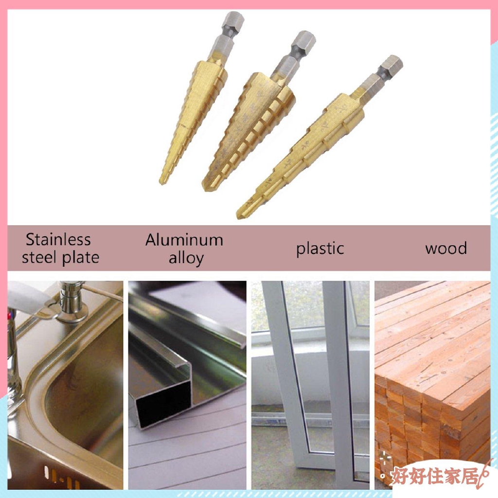 Bộ 3 Mũi Khoan Phủ Titan 1 / 4 Inch