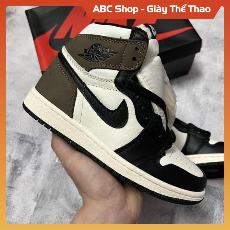 [FreeShip] Giày Sneaker Cổ Cao - Jordan 1 Dark Mocha Bản Cao Cấp (Ảnh Thật + Hàng Sẵn)