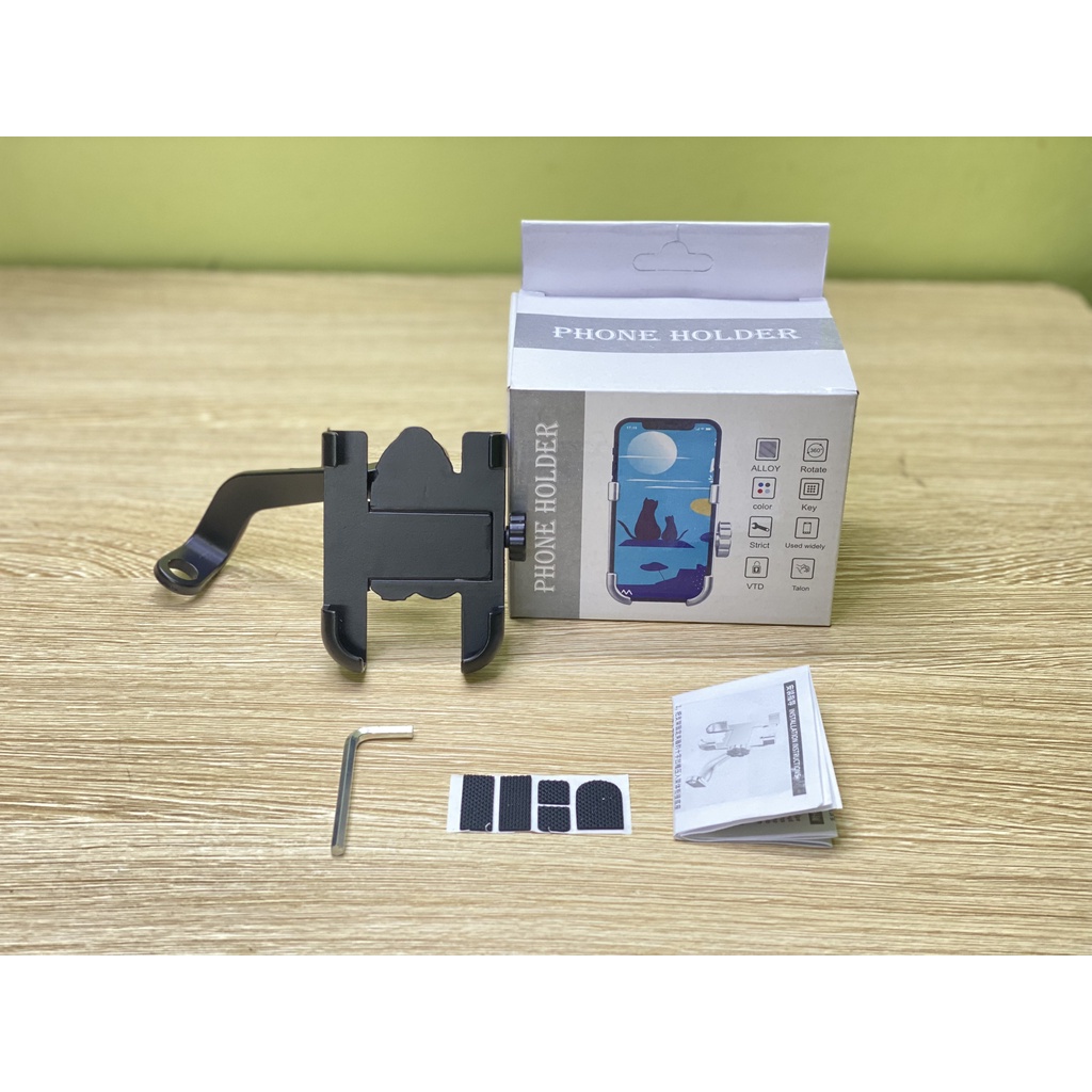 Giá Đỡ Điện Thoại Xe Máy, Kẹp Điện Thoại C2 Chông Rung, Chống Cướp Cực Chắc Chắn, Siêu Bền