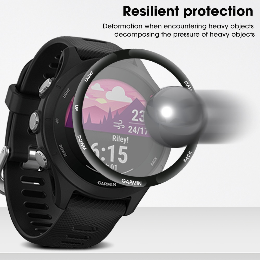 Kính Cường Lực 5D Chống Trầy Bảo Vệ Màn Hình HD Cho Garmin Forerunner 255S /