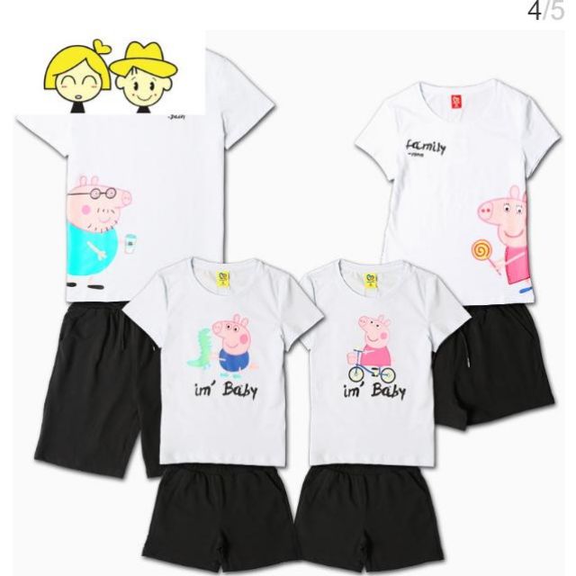 ⚡SALE⚡ Áo gia đình heo Peppa siêu dễ thương, chất cotton loại 1 thoáng mát (khách mua thêm quần ib shop)