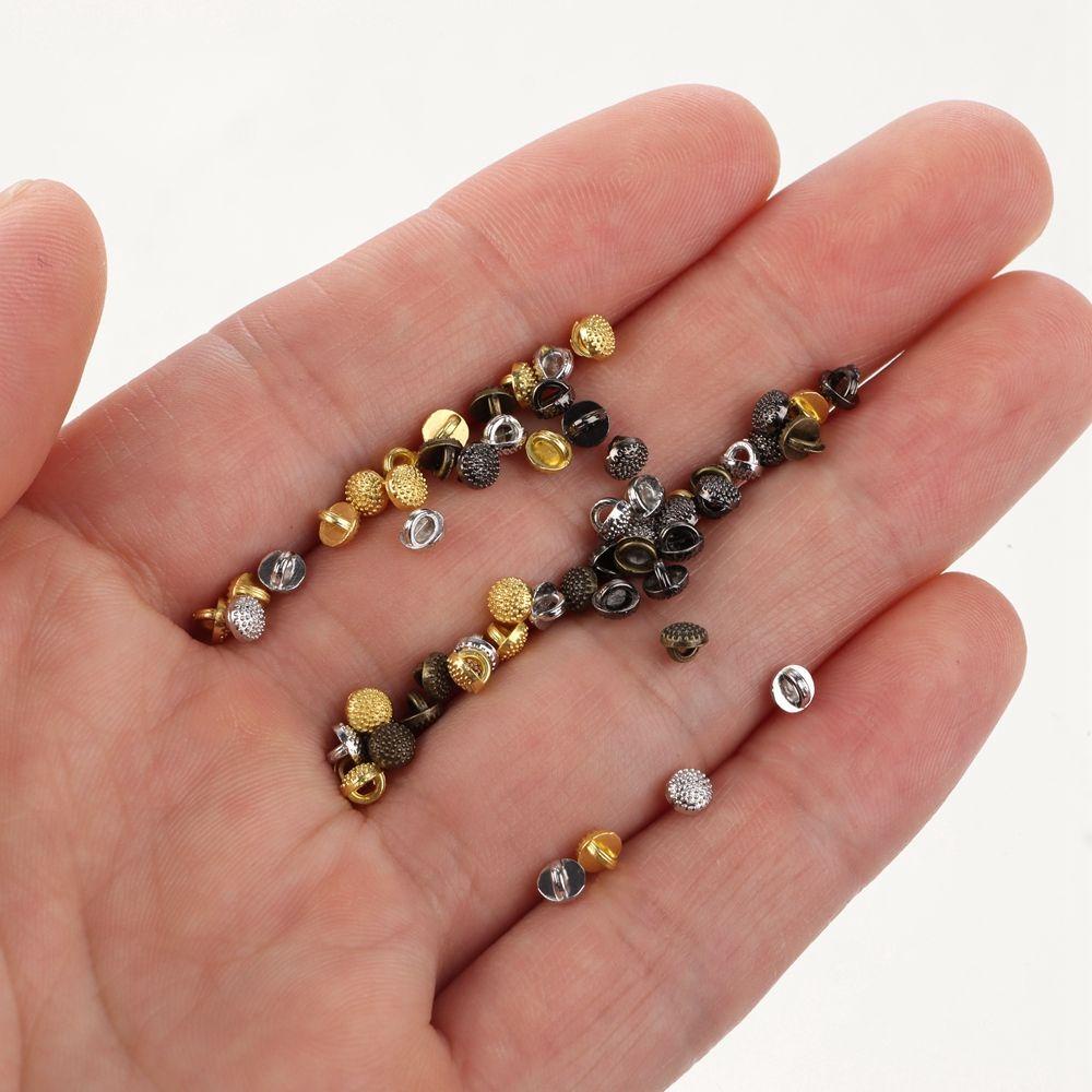 Set 20 Nút Áo 4mm Họa Tiết Cầu Vồng Cho Búp Bê Barbie