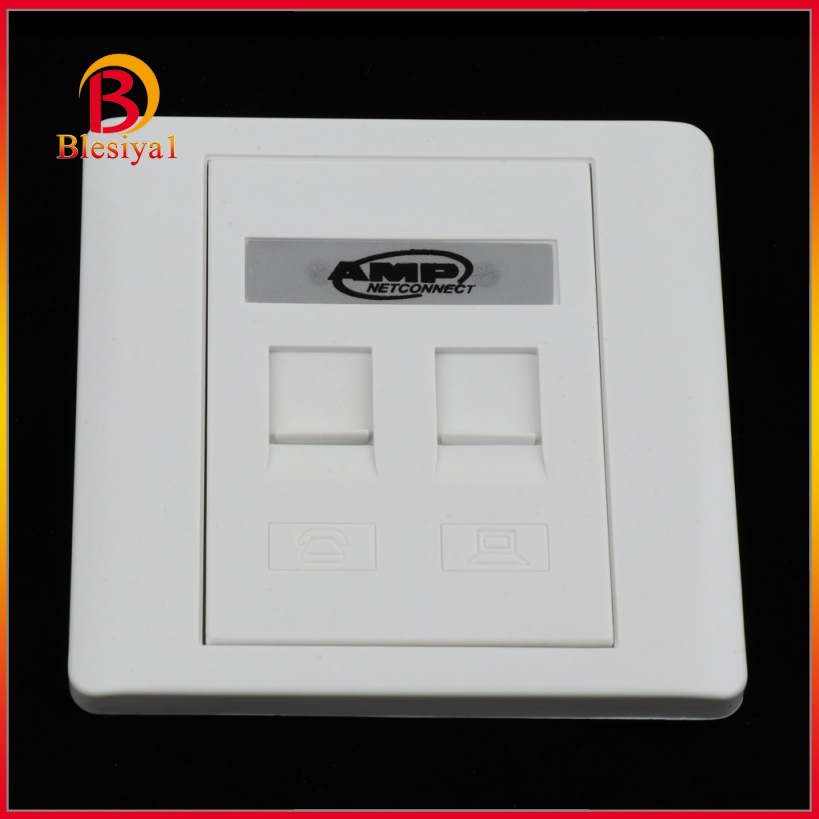 Ổ Cắm Mạng Ethernet 2 Cổng Gắn Tường 1 Chiều Rj45 / Rj11 | BigBuy360 - bigbuy360.vn