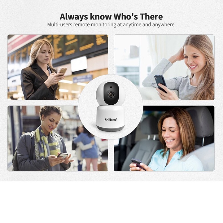 Camera IP SriHome SH038 4.0Mp siêu nét xem màu ban đêm hỗ trợ băng tần 5Ghz