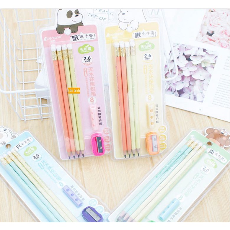 Bộ Bút chì 10 chi tiết HB Pensing học sinh văn phòng phẩm - A54