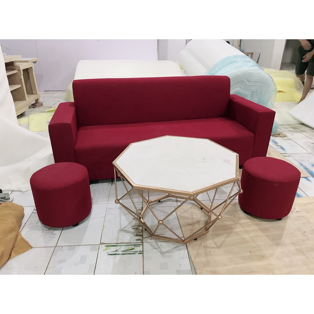 Bộ Bàn Ghế Sofa nỉ hàng đẹp giá rẻ có bàn